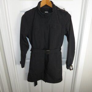 REI Black La Selva Rain Jacket Peak2L Coat Trench Wind Resistant Women’s Size L